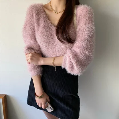 Elegant Style Pink Sweater