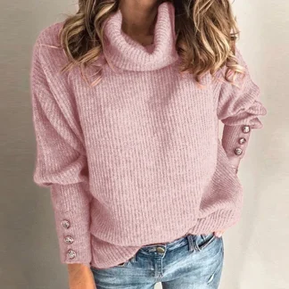 Pink Turtleneck Sweaters