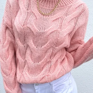 Pink Crewneck Sweaters