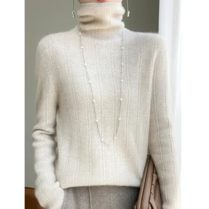 Slim Fit Long-Sleeved Pink Sweater - Image 4