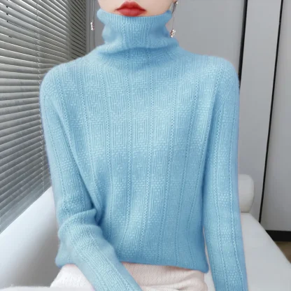 Slim Fit Long-Sleeved Pink Sweater - Image 5