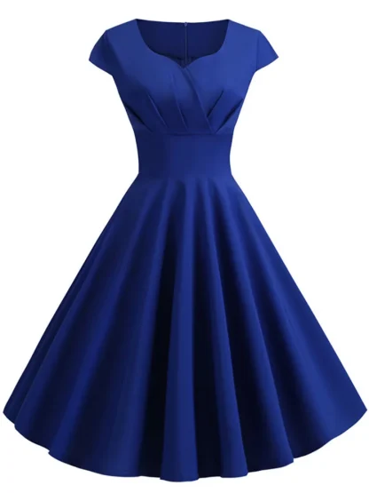 V-Neck Vintage Summer Dress - Image 5