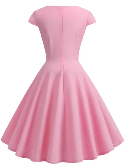 V-Neck Vintage Summer Dress - Image 2