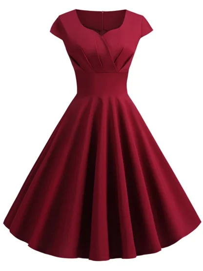 V-Neck Vintage Summer Dress - Image 6