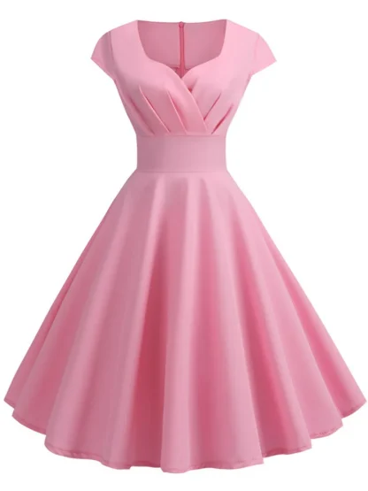 V-Neck Vintage Summer Dress