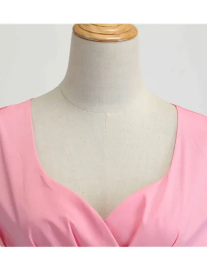 V-Neck Vintage Summer Dress - Image 3